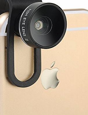 VicTsing [2015 New Design Fish Eye Lens II]VicTsing Clip on Supreme Fisheye Lens Camera Photo Kit For Apple iPhone 6 / 6 Plus, iPhone 5 5S 4 4S, iPad Air 2/1, iPad 4/3/2, iPad Mini 3/2/1, Tablet PC, Laptops, S